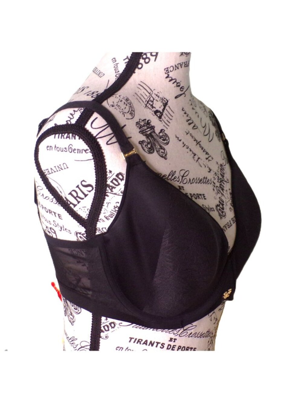 🆕CHANTELLE Pure Lace Lightweight Underwire T-Shirt Bra 34DD Black #C18IN3-011 - Picture 7 of 10